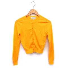 ロペピクニック ROPE Picnic カーディガン ニット リブ コットン 綿 クロップド ハイゲージ 長袖 38 黄 イエロー /NT16