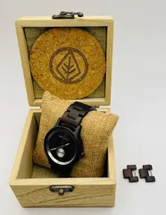 《電池交換済/良品》ボタニカ　Botanica Watch  天然木製腕時計　ブラウン×ブラウンのサムネイル