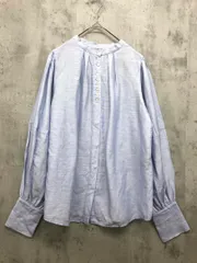 ADAM ET ROPE' アダムエロペ リネン混 ボタンデザイン シャツ sizeF/水色 ■◇ レディース