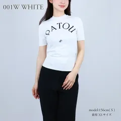 パトゥ PATOU レディース 半袖ニット ロゴニット クルーネックニット KN068-8045 001W WHITEのサムネイル