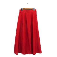 アンタイトル UNTITLED フレア スカート ロング コットン シンプル 1 レッド 赤 /KT7