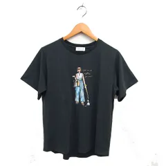 ロージー ROSIEE クルーネック カットソー Tシャツ プリント ラウンドヘム コットン 綿 半袖 F チャコールグレー /NT24