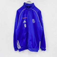 古着 used　90s～　adidas　アディダス　トラックジャケット/ジャージ　パフォーマンスロゴ　ヴィンテージ　青　ブルー　Mサイズ【値引き交渉OK！】