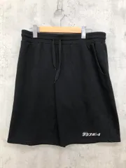 サウナボーイ 裏毛 ハーフ ロゴ 刺繍 ユニセックス スウェット パンツ sizeL/黒 ■■ メンズ