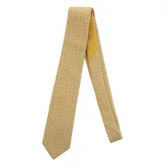 HERMES エルメス ネクタイ ネクタイ メンズ シルク ゴールド 中古