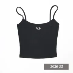 ■DIESEL ディーゼル キャミソール A19911 0JMBA T-HUPY-OD タンクトップ オーバルDロゴ ショート丈 レディース ブランド