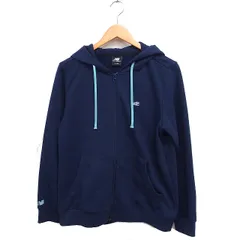 ニューバランス NEW BALANCE 国内正規品 ジップアップ パーカー ロゴプリント スニーカーワッペン L ネイビー 紺 /FT45