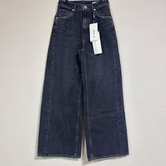 タグ付 FRAY I.D 25SS upper hightsコラボ THE TIBBYデニムパンツ USED加工 ストレートデニムパンツ ブラック サイズ1 M ①のサムネイル