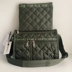 Sサイズ　レスポートサック　ショルダーバッグ　ポーチ付き　カーキ