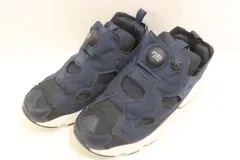 【中古】 Reebok レディーススニーカー 24.5cm INSTA PUMP FURY Reebok 24.5cm 紺 ネイビー 無地