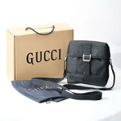 グッチ オフザグリッド GUCCI OF THE GRID ショルダーバッグ GGナイロンキャンバス ブラック ユニセックス 美品