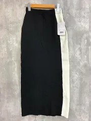 展示品■mily bilet ライン使い ストレート スカート sizeM/黒 ■■ レディース