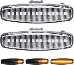 キッソス(KISSOS) 日産 LED ウインカー 流星 シーケンシャル タイプ サイド マーカー ランプ フーガ スカイライン ムラーノ 汎用 社外品 左右セット (クリアレンズ)のサムネイル
