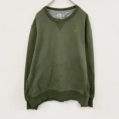 古着 used　～00s　RUSSELL　ラッセル　スウェット/トレーナー　前V　無地　ヴィンテージ　カーキ　Lサイズ　【値引き交渉OK！】