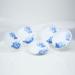 大倉陶園　ブルーローズ　大中プレート　小皿　6点セット 大倉陶園 ブルーローズ 大中プレート 小皿 6点セット - メルカリ