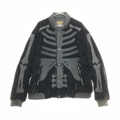 極美品 CALEE スパイダーウェブ柄 リブジャケット ナイロン ブラック M