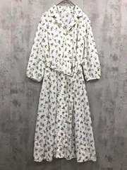 Rope Picnic ロペピクニック 七分袖 リボン付き ワンピース size38/総柄 ■◇ レディース