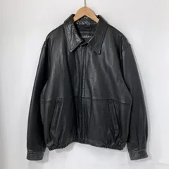 American Classics Colebrook アメリカンクラシックコールブルック 90年代 90s ヴィンテージレザージャケット スイングトップ ブルゾン コート 本革 古着 カジュアル アメカジ メンズ Lサイズ ブラック アウター A15866◆