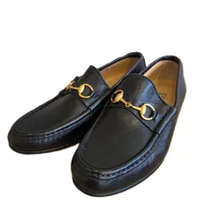 GUCCI グッチ オールドグッチ ヴィンテージ ホースビット 1953  ゴールド金具 ブラック レザー 23cm ローファー 100255 レディース 中古