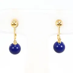 K18YG イヤリング clip-on earrings ラピスラズリ 総重量約1.2g