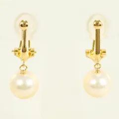 K18YG イヤリング clip-on earrings パール（真珠） 総重量約3.9g