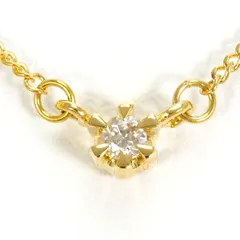 K18YG ネックレス ダイヤモンド 0.05ct 総重量約1.7g 約41cm