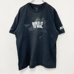 古着 used　NIKE　ナイキ　半袖プリントTシャツ　スウッシュ　黒　ブラック　XLサイズ【値引き交渉OK！】