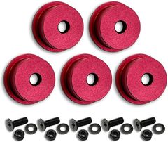 SmartBASE オス金具 セフティ金具 ワンタッチ工具ホルダー用軽量・高強度なアルミ合金製+アルマイト仕上げ回転式取付金具 スリムホルダー対応 セフティホルダー (ディープレッド,  5個セット)