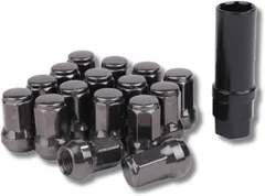 Partools ロック ナット チタンカラー 車用 タイヤホイールナット M12 ショートナット ラグナット レーシングナット (「P1.25x16個」,  M12， 12 cm x 10 cm x 2 cm)