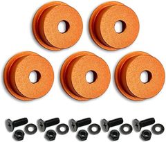SmartBASE オス金具 セフティ金具 ワンタッチ工具ホルダー用軽量・高強度なアルミ合金製+アルマイト仕上げ回転式取付金具 スリムホルダー対応 セフティホルダー (サンセットオレンジ,  5個セット)