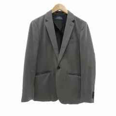 ナノユニバース nano universe ダメリーノ ストレッチテーラードジャケット 背抜き シングル S グレー /UO