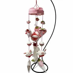 【ハンドメイド】ひな祭り つるし飾り 約45cm ｜ちりめん細工 うさぎ 雛人形 桃の節句　吊り台は別売