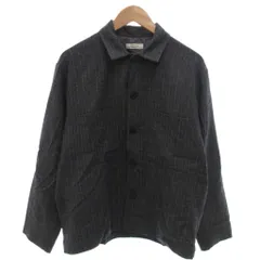 ジャーナルスタンダード レリューム JOURNAL STANDARD relume シャツジャケット ストライプ ウール L グレー /FF