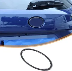 Sauicemy スバル クロストレック 2024年～2025年に対応 エンブレム装飾カバー 車のロゴ パネル 保護カバー リングアクセサリー リング装飾ステッカー リングカバー 前＆後ロゴリング 車用リングアクセサリー (後のロゴ/カーボン調)