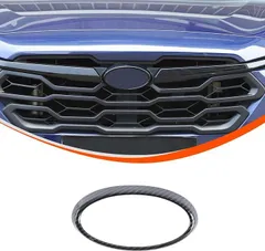 Sauicemy スバル クロストレック 2024年～2025年に対応 エンブレム装飾カバー 車のロゴ パネル 保護カバー リングアクセサリー リング装飾ステッカー リングカバー 前＆後ロゴリング 車用リングアクセサリー (前のロゴ/カーボン調)