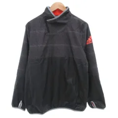 アディダス adidas タグ付き ウィンドトップ サッカーウェア Tシャツ L 長袖 裏地メッシュ ダークグレー /AE