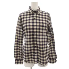 デニム&サプライ ラルフローレン DENIM & SUPPLY RALPH LAUREN シャツ ブラウス 長袖 XS ブロックチェック柄 紺 ネイビー 白 ホワイト /GV