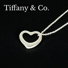 ティファニー オープンハート ネックレス シルバー 正規品 Elsa Peretti [Ref No.T11] Authentic TIFFANY&Co. Open Heart Necklace Silver 925 Polished Ex++