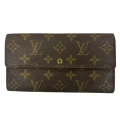 LOUIS VUITTON ルイヴィトン ポルトモネ クレディ M61725 ブラウン モノグラム 長財布 レディース 【中古】 42602K159