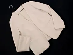 NATURAL BEAUTY BASIC ナチュラルビューティーベーシック ノーカラー ジャケット sizeS/ライトベージュ ■◇ レディース