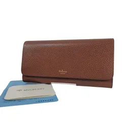 S-2 美品 Mulberry マルベリー コンチネンタルウォレット 財布 長財布  レザー ブラウン メンズ レディース 522-6-260330 60-58のサムネイル