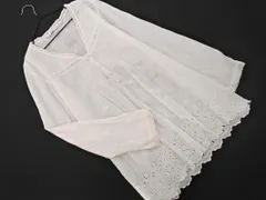 Spick & Span スピック＆スパン レース 刺繍 カットワーク シャツ 白 ■◇ レディース