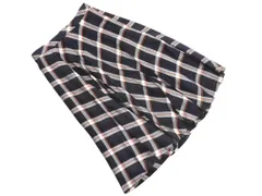 KUMIKYOKU 組曲 チェック フレア スカート sizeS2/紺 ■■ レディース