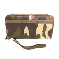 美品 LESPORTSAC レスポートサック 長財布 1点 迷彩柄 ラウンドファスナー ナイロン レディース AD1442 