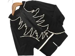 TO BE CHIC トゥービーシック フリル カーディガン size3/黒 ■◇ レディース