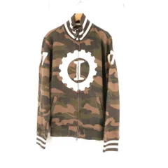 HYDROGEN ハイドロゲン トラックジャケット 1点 M 綿100％ カモフラ柄 ロゴプリント ジップアップ メンズ AO3811A39 