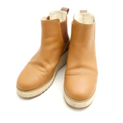 COLE HAAN コールハーン ZEROGRAND ゼログランド ショートブーツ 1点 5B 22cm相当 レザー サイドゴア 茶 革靴 シューズ レディース AU4136 