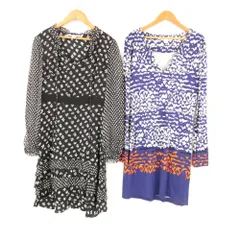 美品 DIANE von FURSTENBERG ダイアンフォンファステンバーグ ワンピース 2点 4 シルク セット 長袖 レディース AO3805A39 