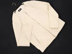 BEAMS ビームス ジップアップ ノーカラー ジャケット sizeM/アイボリー ■◇ メンズ