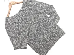 MICHEL KLEIN ミッシェルクラン ウール混 ラメ ニット セーター size38/グレー ◇■ レディース